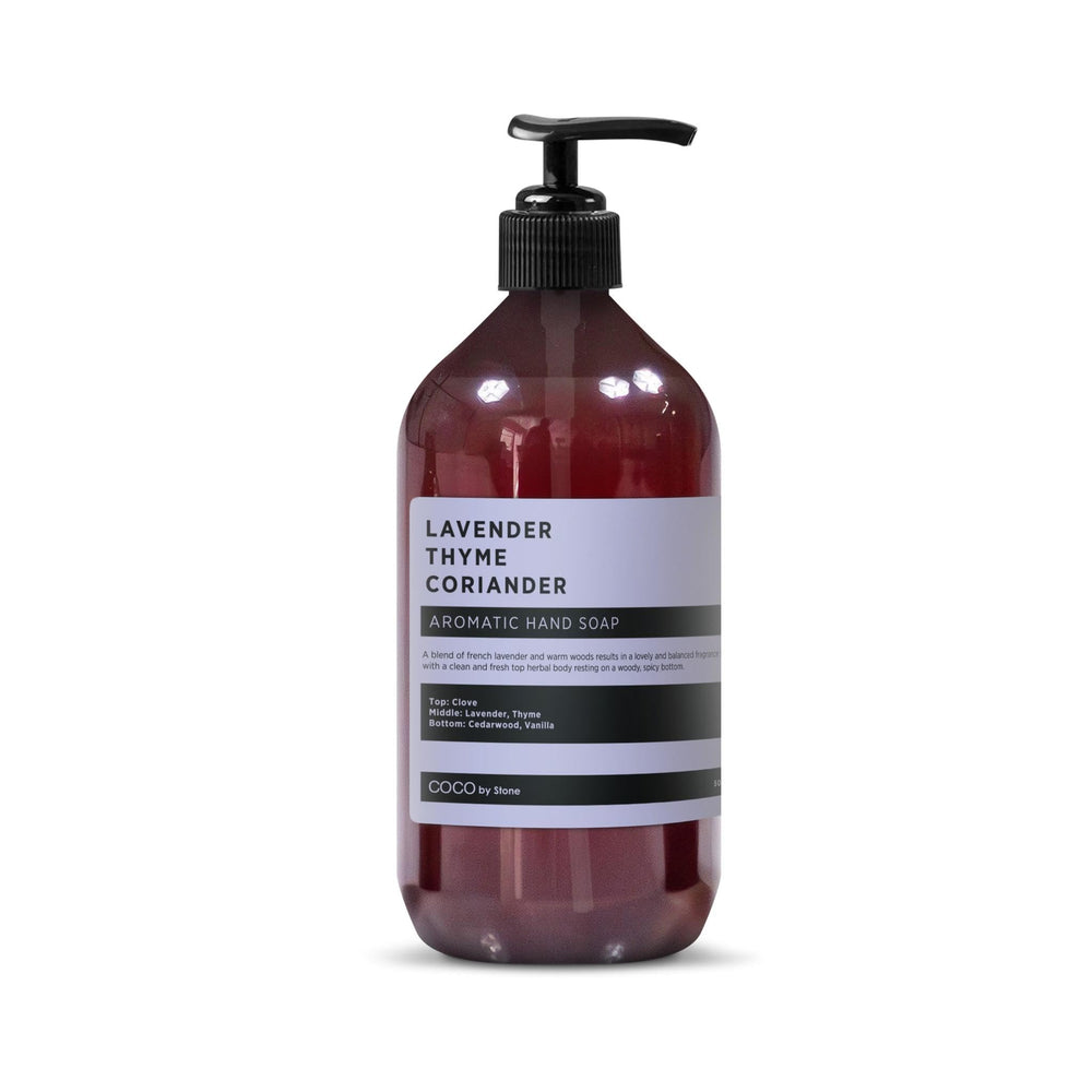 COCO by Stone lavender hand soap bottle for calming daily hand cleansing