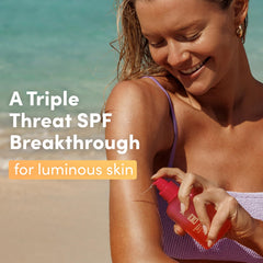 Close-up of Coco and Eve Tan Boosting Oil absorbing on skin