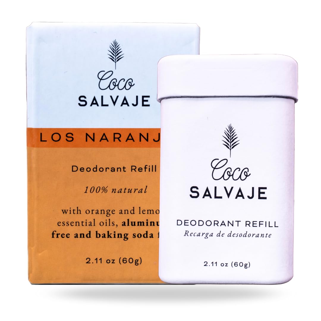 COCO SALVAJE Los Naranjos Citrus deodorant packaging with refill system