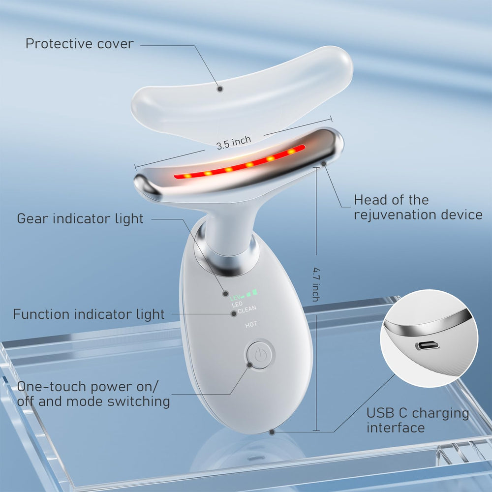 Cocobeen Face-Neck Tool clean white finish complements modern bathroom vanity.