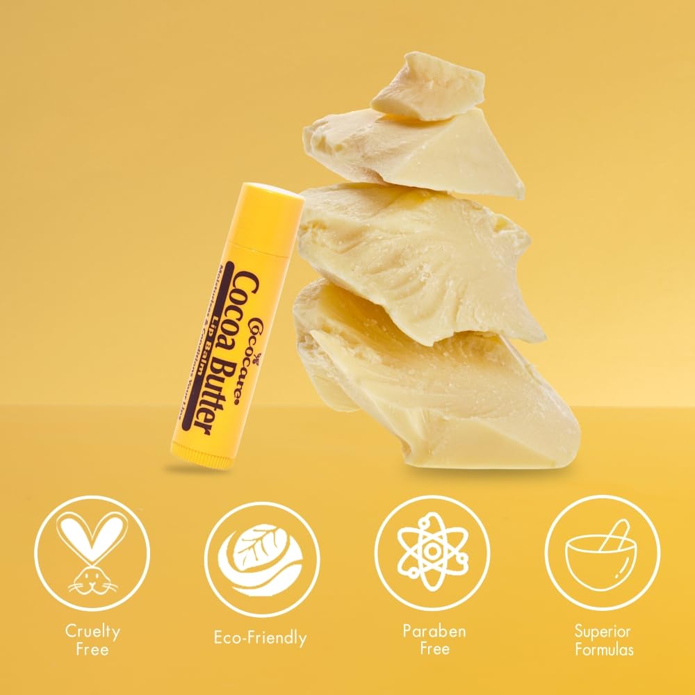 COCOCARE Cocoa Butter Lip Balm natural-ingredients deliver gentle moisture.