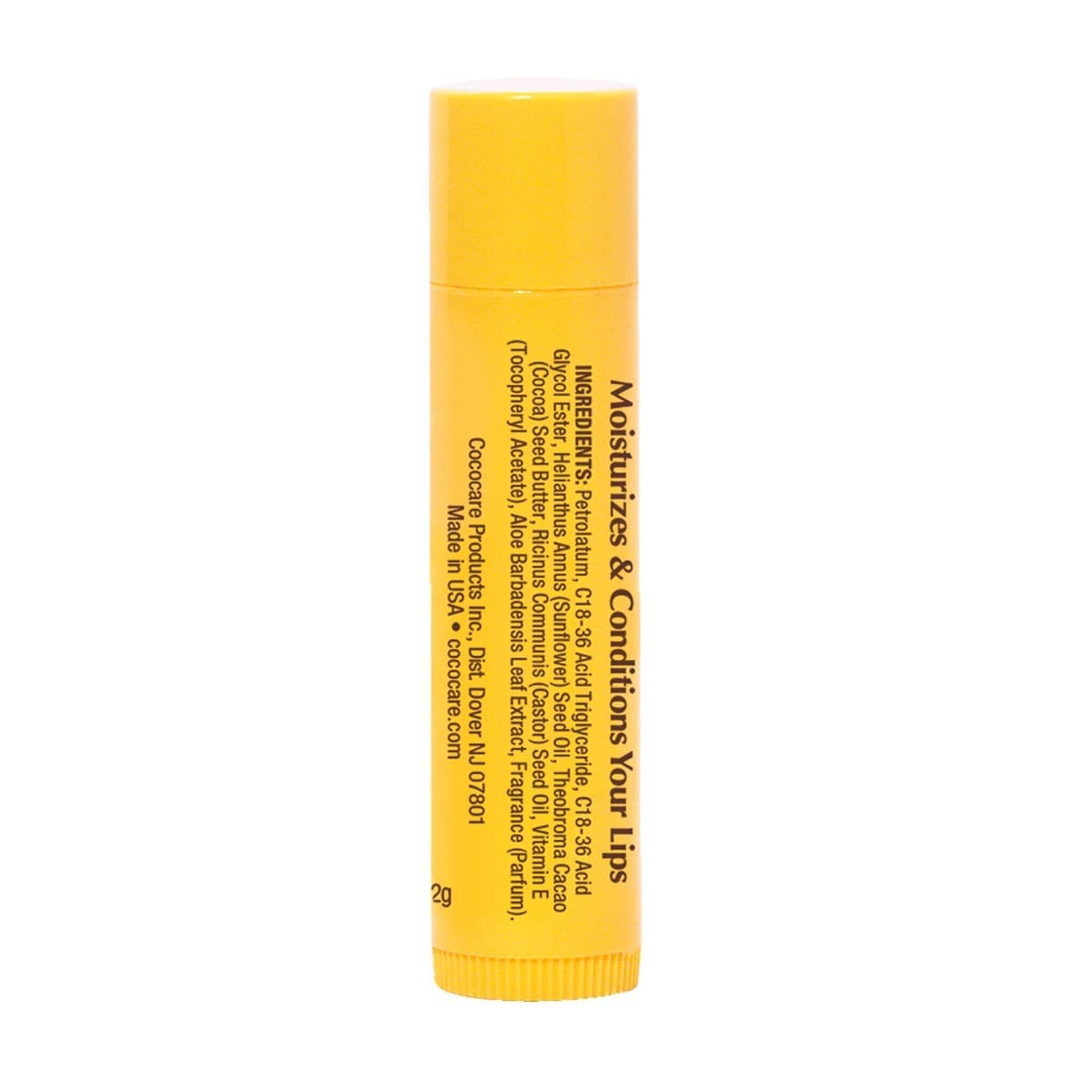 COCOCARE Cocoa Butter Lip Balm packaging designed for easy on-the-go lip care.