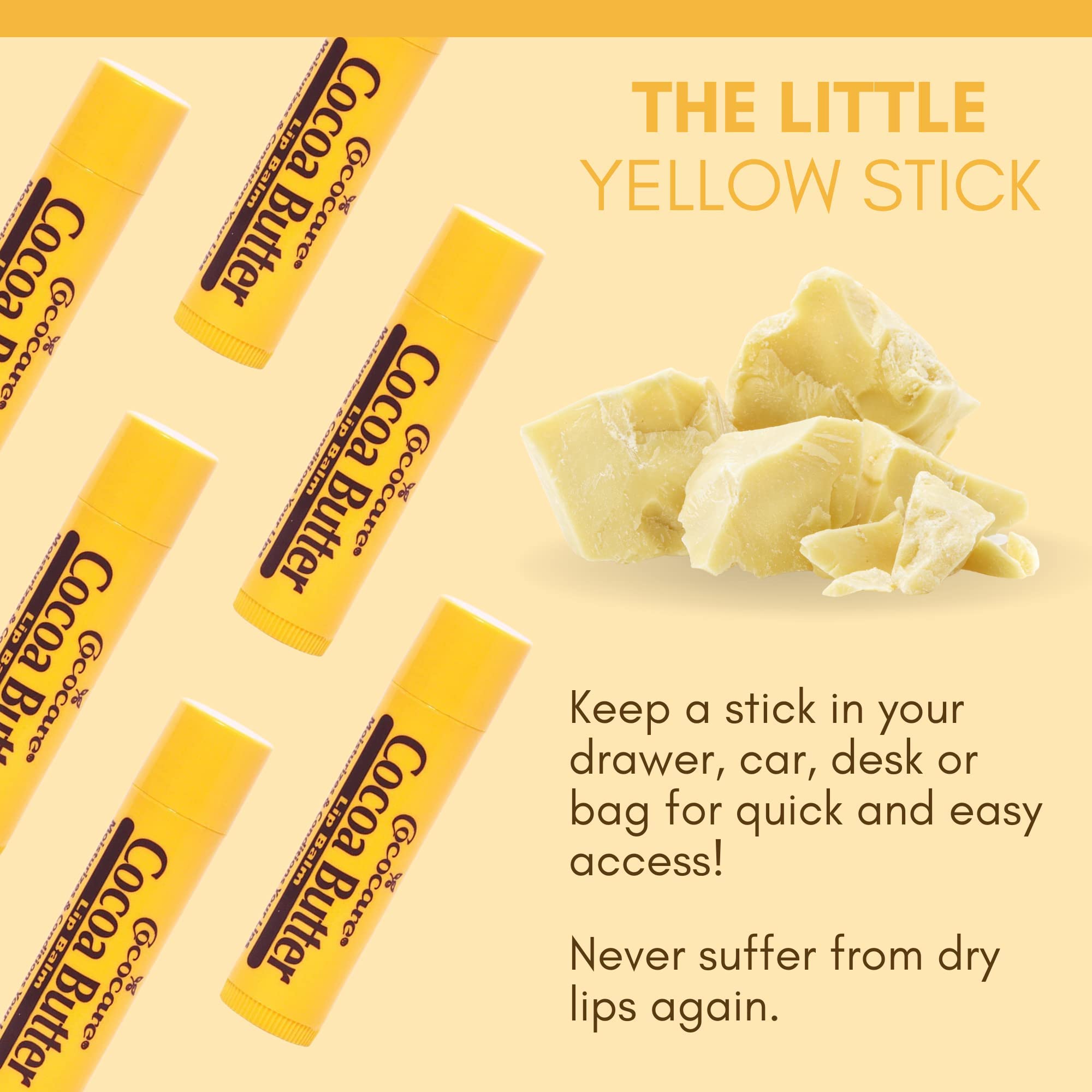 COCOCARE Cocoa Butter Lip Balm protects lips from wind and dryness.
