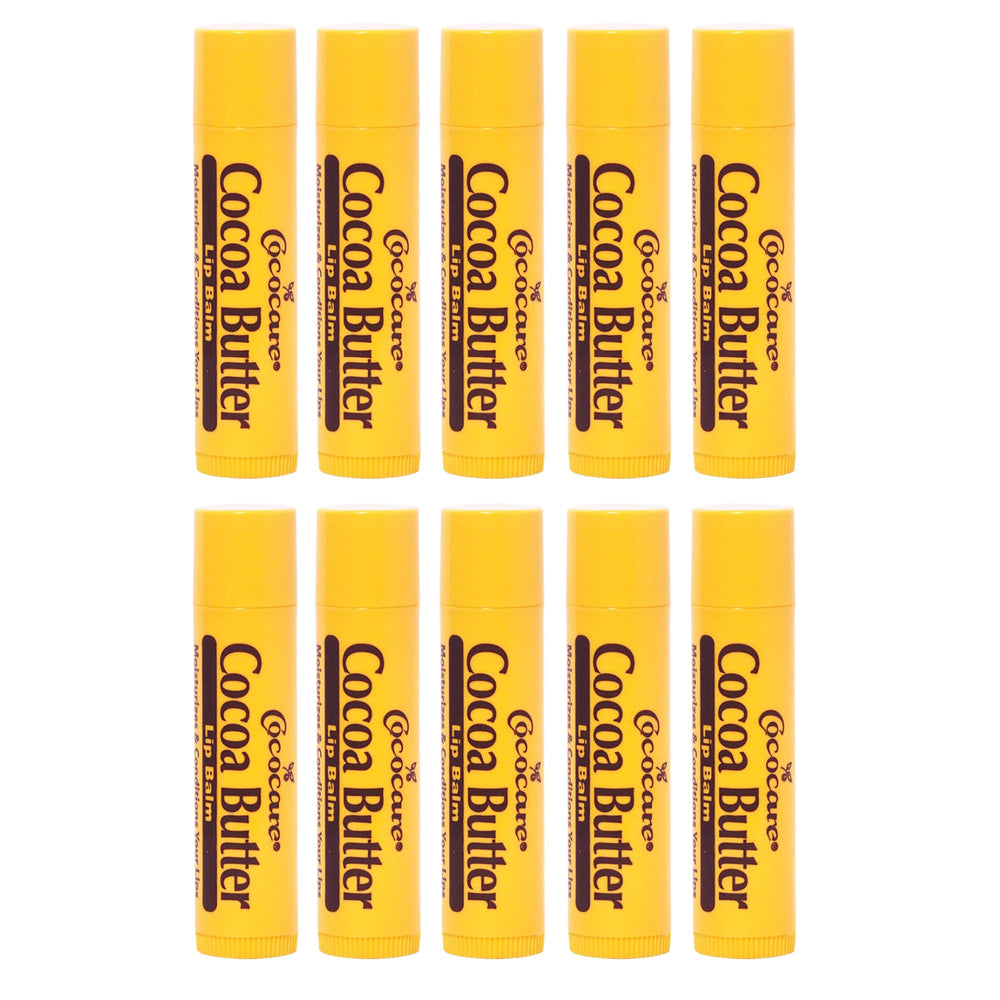 COCOCARE Cocoa Butter Lip Balm yellow stick for daily lip hydration.