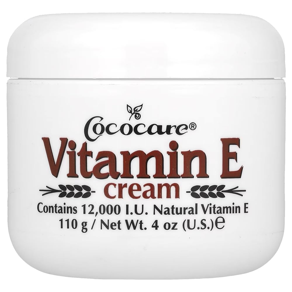 COCOCARE Vitamin E Cream bottle close-up for deep hydration and skin nourishment.