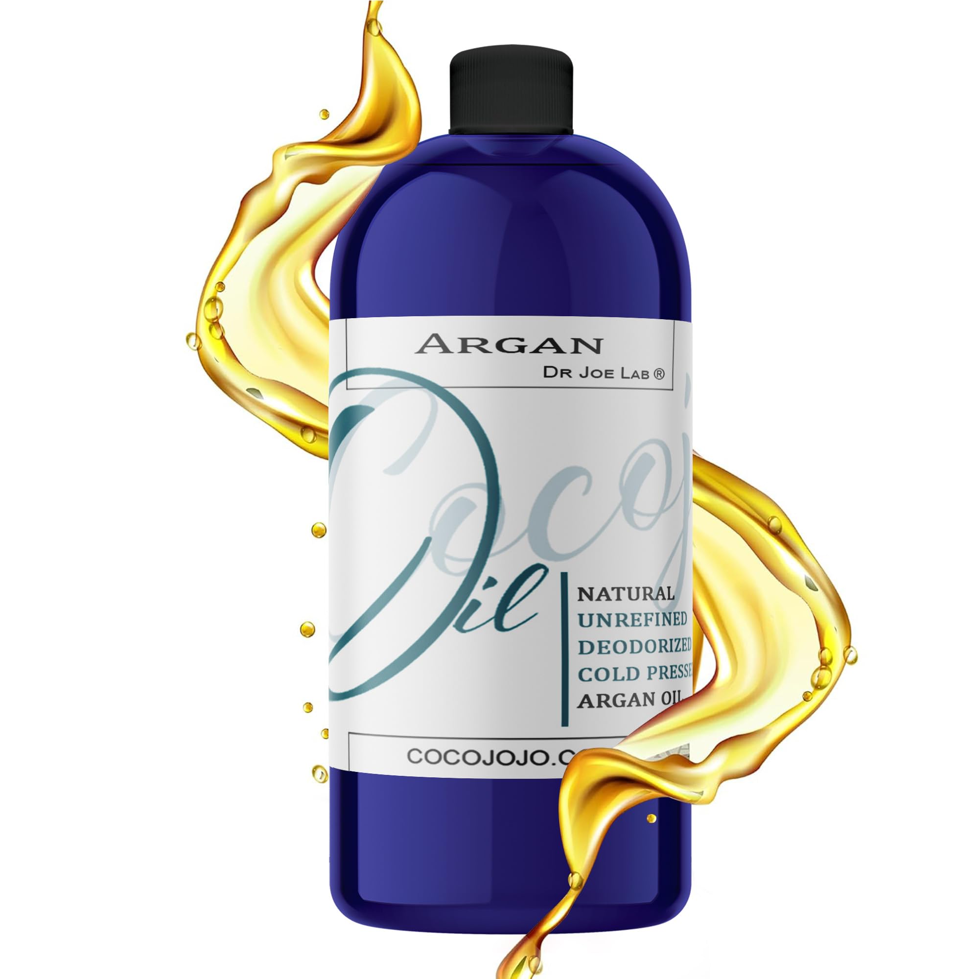 Cocojojo Argan Oil bottle for hair and skin nourishment.