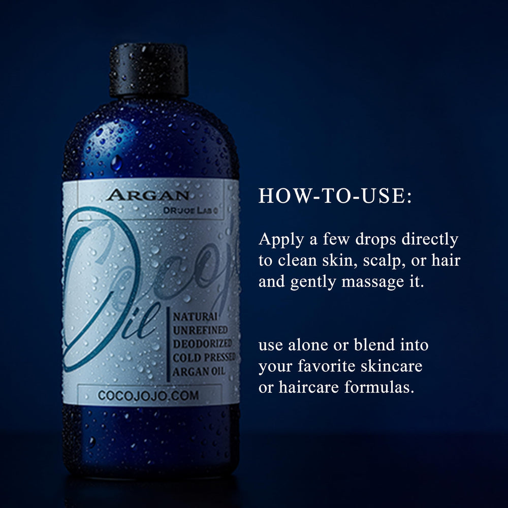 Cocojojo Argan Oil clarity close-up highlighting purity and color.