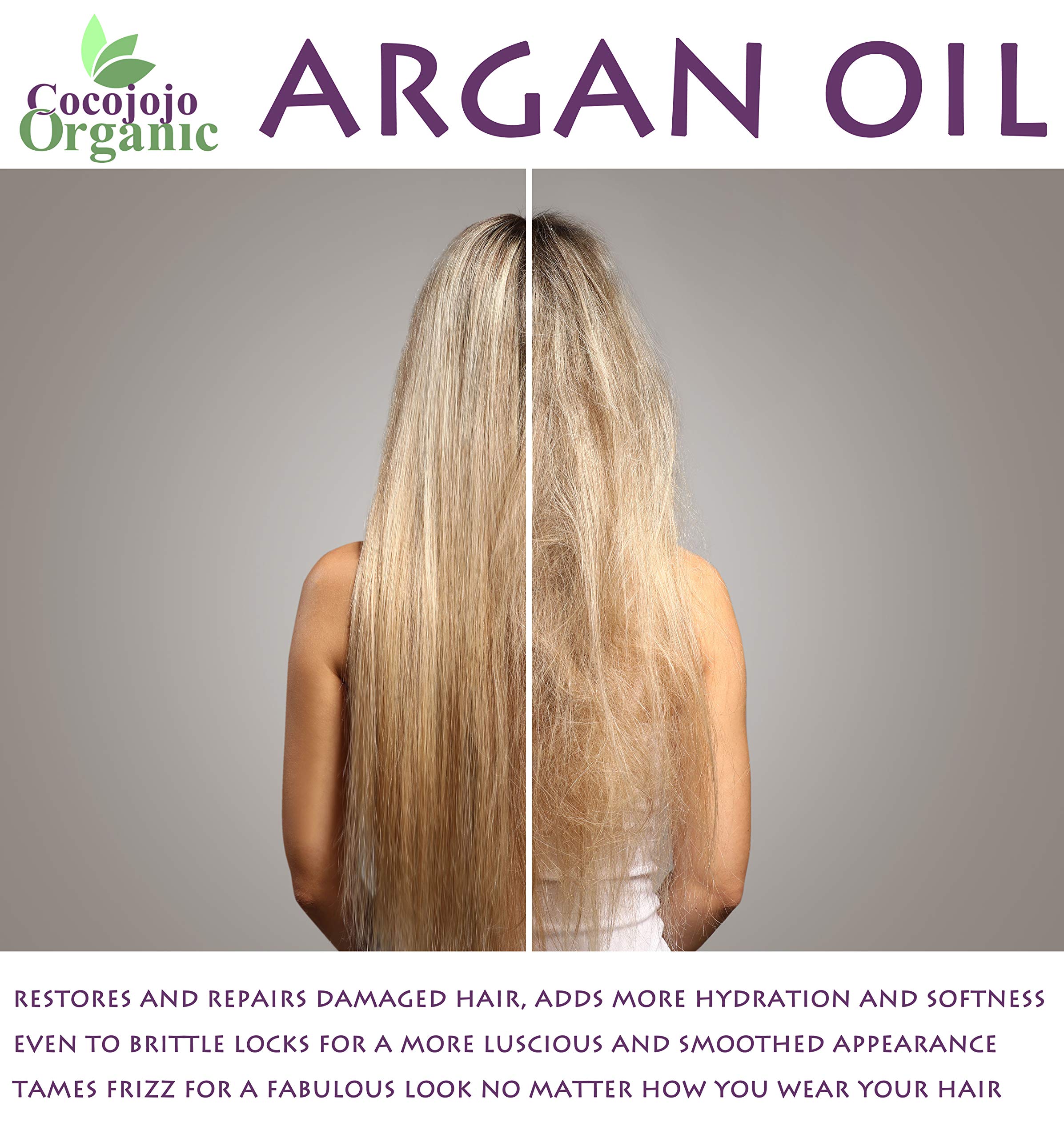 cocojojo Argan Oil unscented label indicates deodorized formula suited for fragrance-sensitive routines.