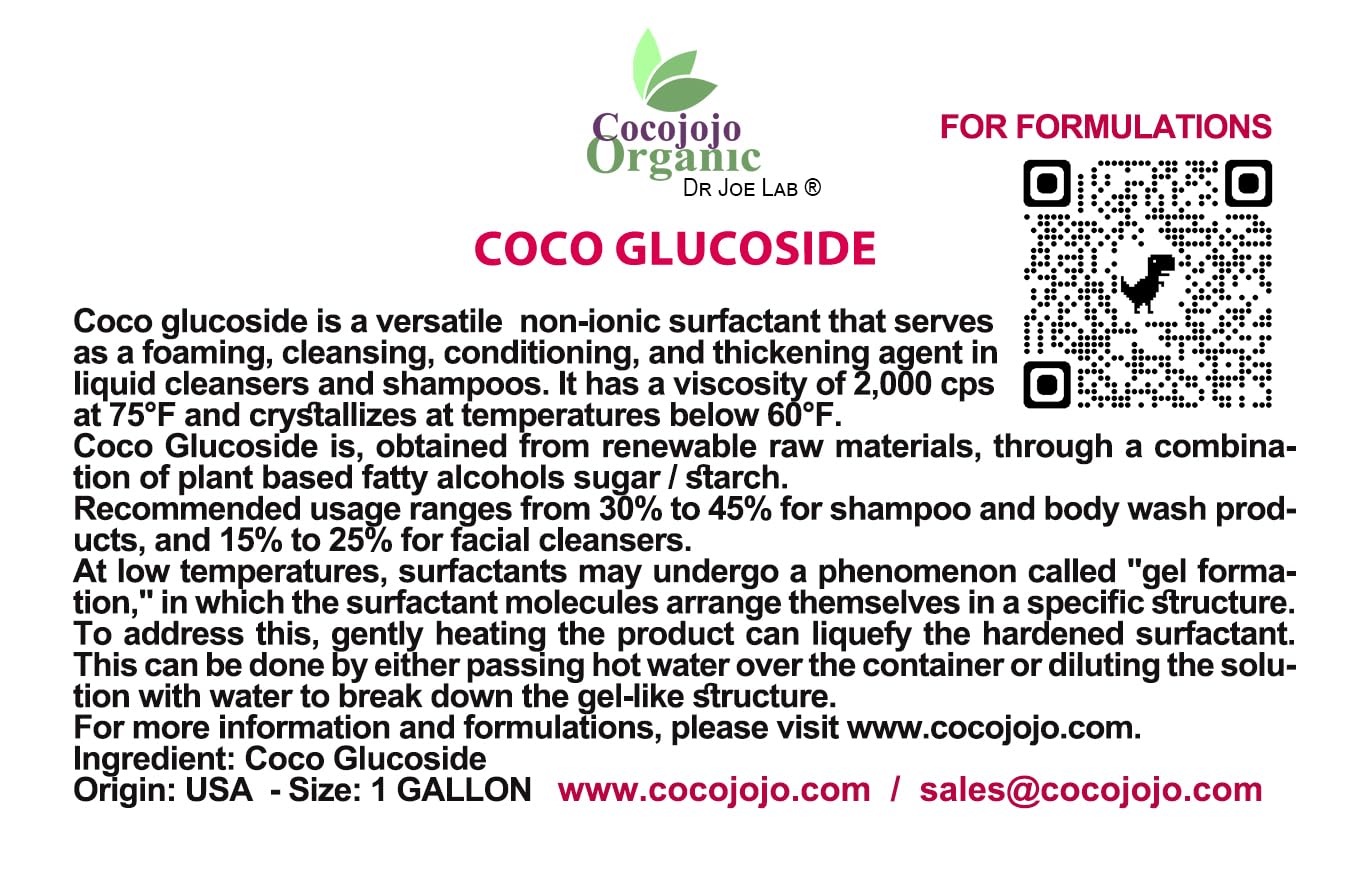 1-gallon bottle option supports bulk DIY skincare projects.