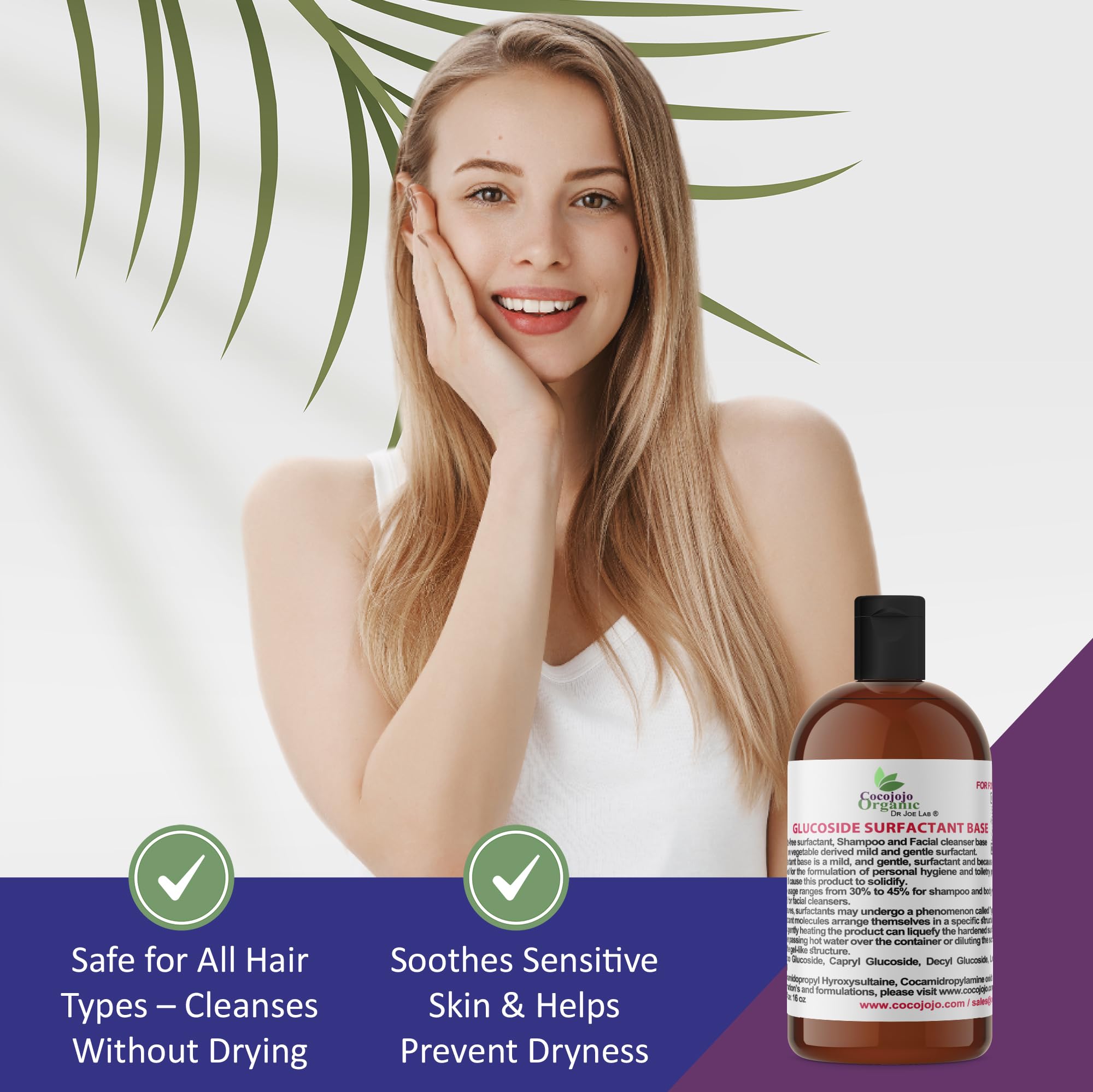 Cocojojo Coco Glucoside hand soap visual emphasizes skin-friendly cleansing