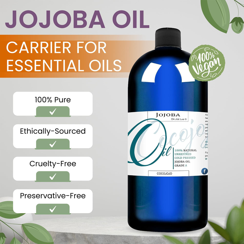 Cocojojo Jojoba Oil cold-pressed pour demonstrates easy absorption.