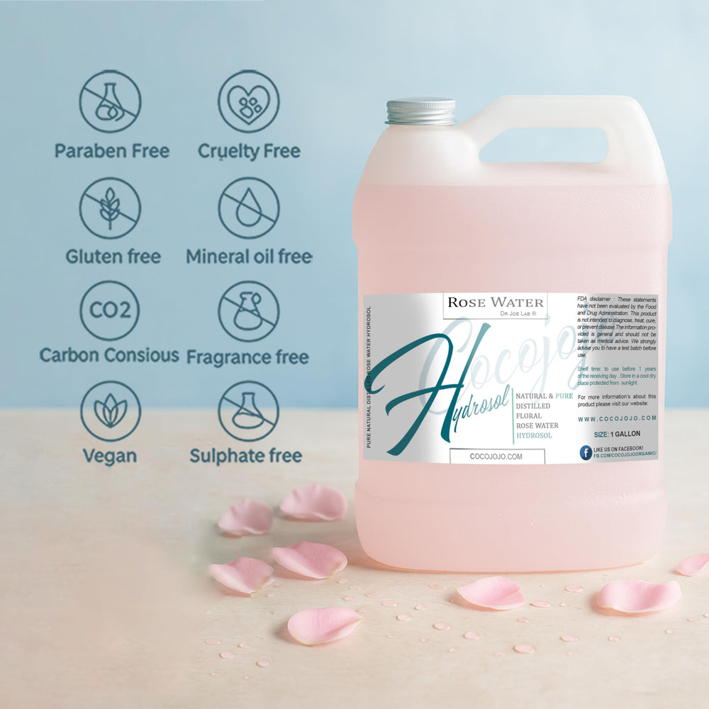 Cocojojo Rose Hydrosol alcohol-free label emphasizes clean gentle formula
