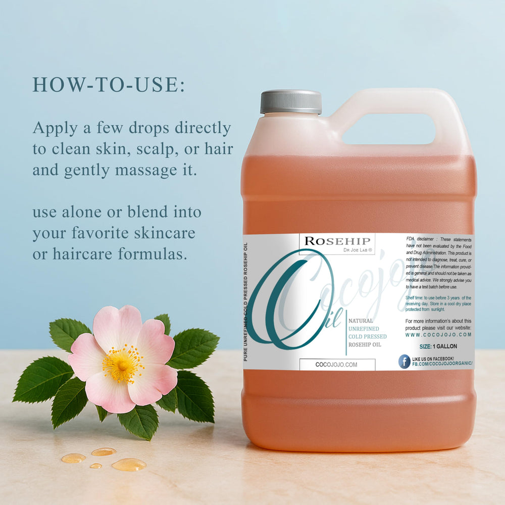 Cocojojo Rosehip Oil used in hair care for conditioning ends