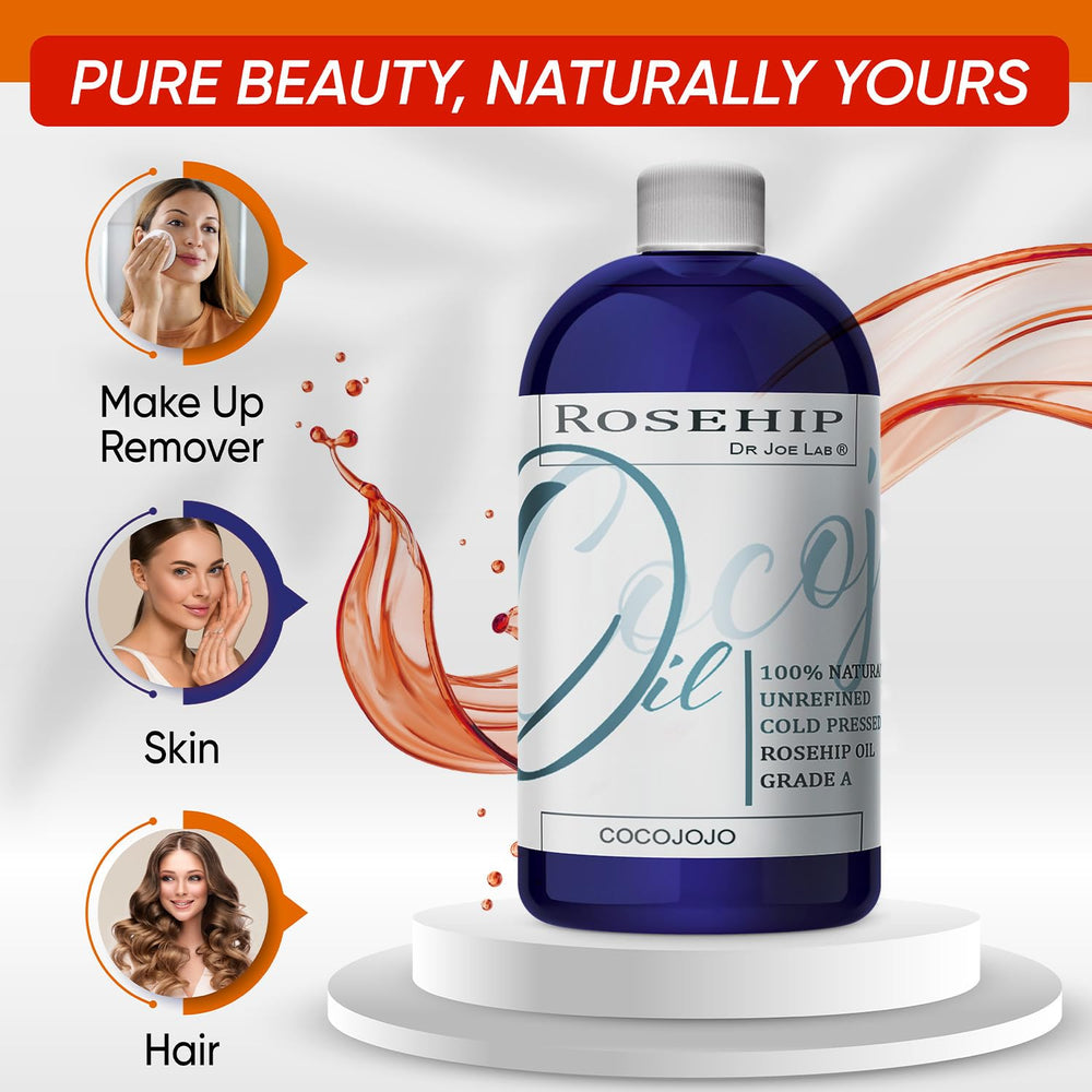 cocojojo Rosehip Oil for hair care, lightweight conditioning.
