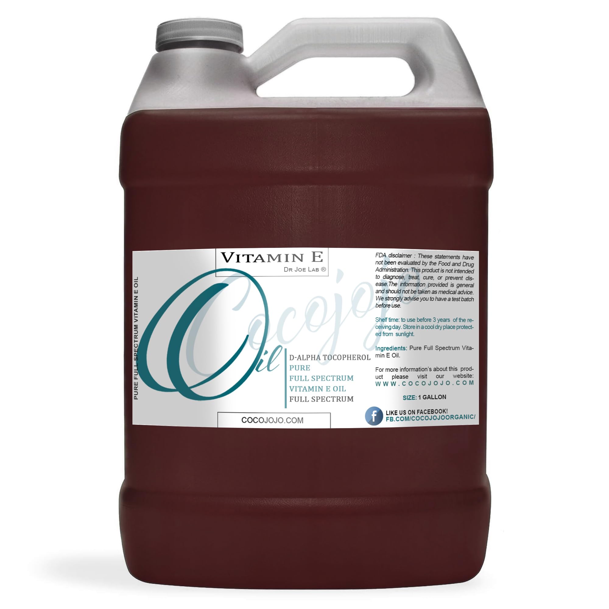 Cocojojo Vitamin E Oil bottle closeup showing premium hydration for skin and nails