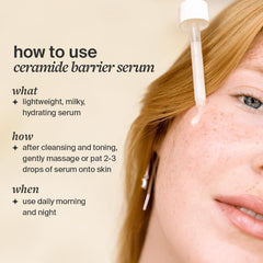 Pump dispense of Cocokind Barrier Serum demonstrates quick, lightweight hydration.