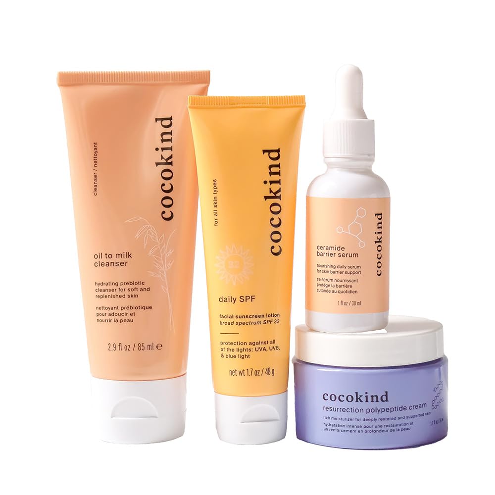 Cocokind Oil to Milk Cleanser visual shows balm-to-milk cleanse for soft skin