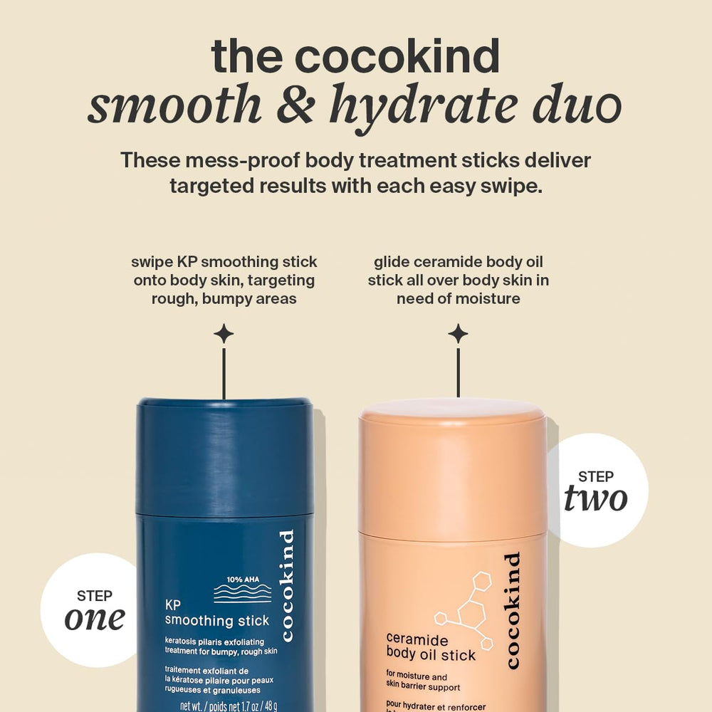 Fragrance-free formula of Cocokind KP Smoothing Stick suitable for sensitive skin.