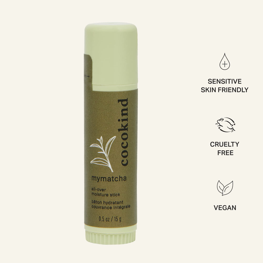 Cocokind Mymatcha Stick used on the go for quick hydration anywhere.