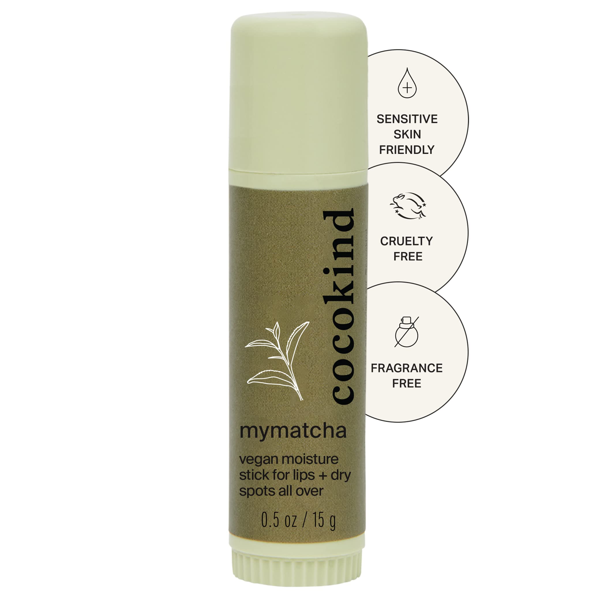 Cocokind Mymatcha stick packaging shown for eco-friendly, on-the-go hydration.