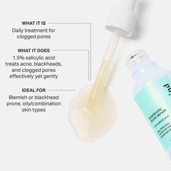 Cocokind Postbiotic Acne Serum texture closeup showing exfoliating formula.