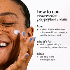 Cocokind Resurrection Polypeptide Cream texture close-up reveals rich hydration