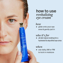 Cocokind Revitalizing Eye Cream closeup highlights smooth texture.
