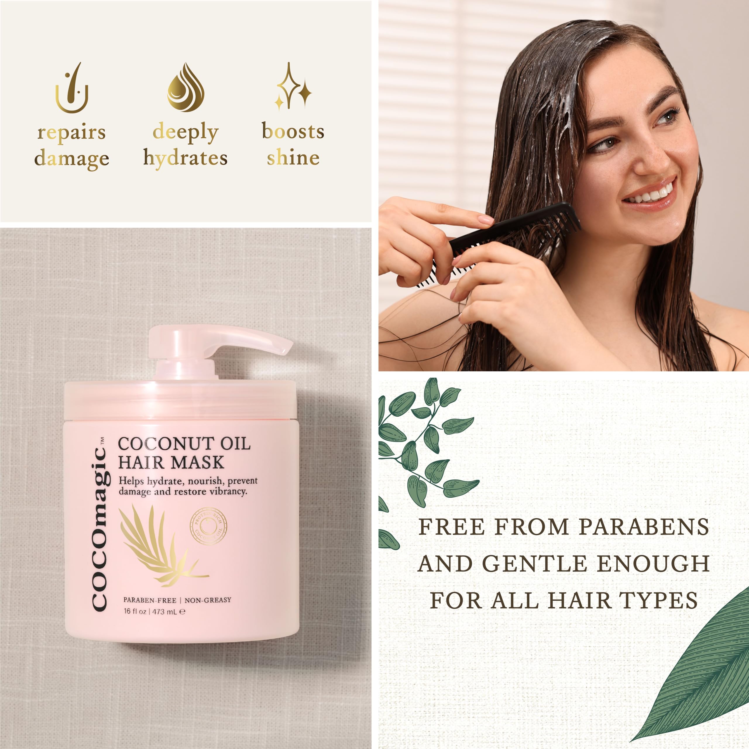 Cocomagic packaging with cruelty-free and USA-made label on shelf