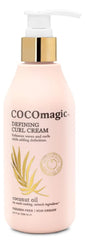Cocomagic Defining Curl Cream bottle showing a hydrating formula for curls.