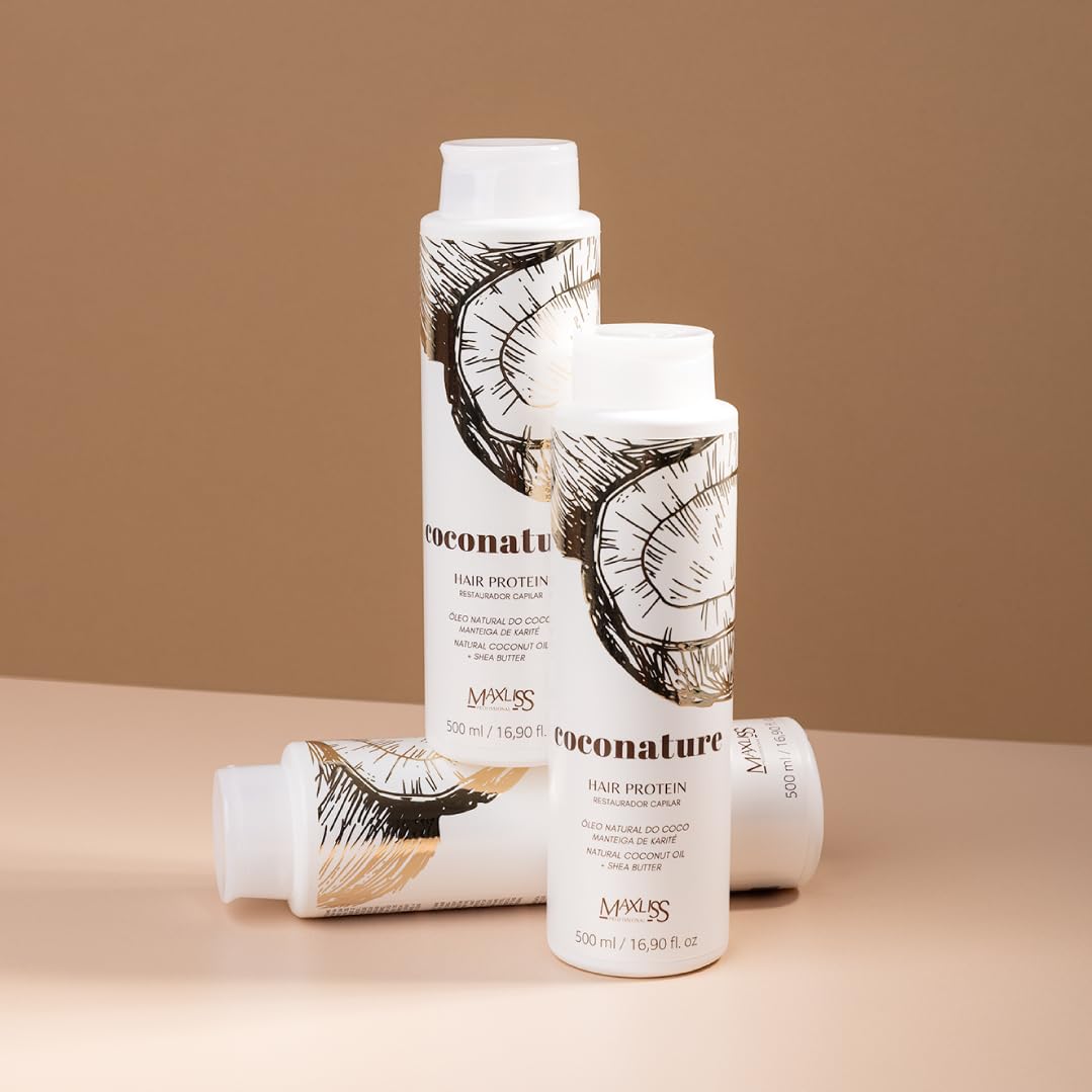 COCONATURE Hair Protein application steps guide for home smoothing