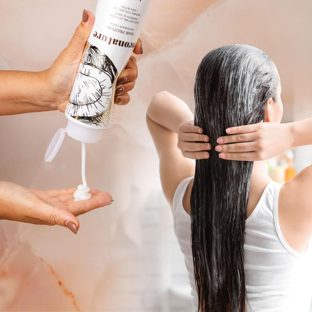COCONATURE Hair Protein jar with shea butter for rich nourishment