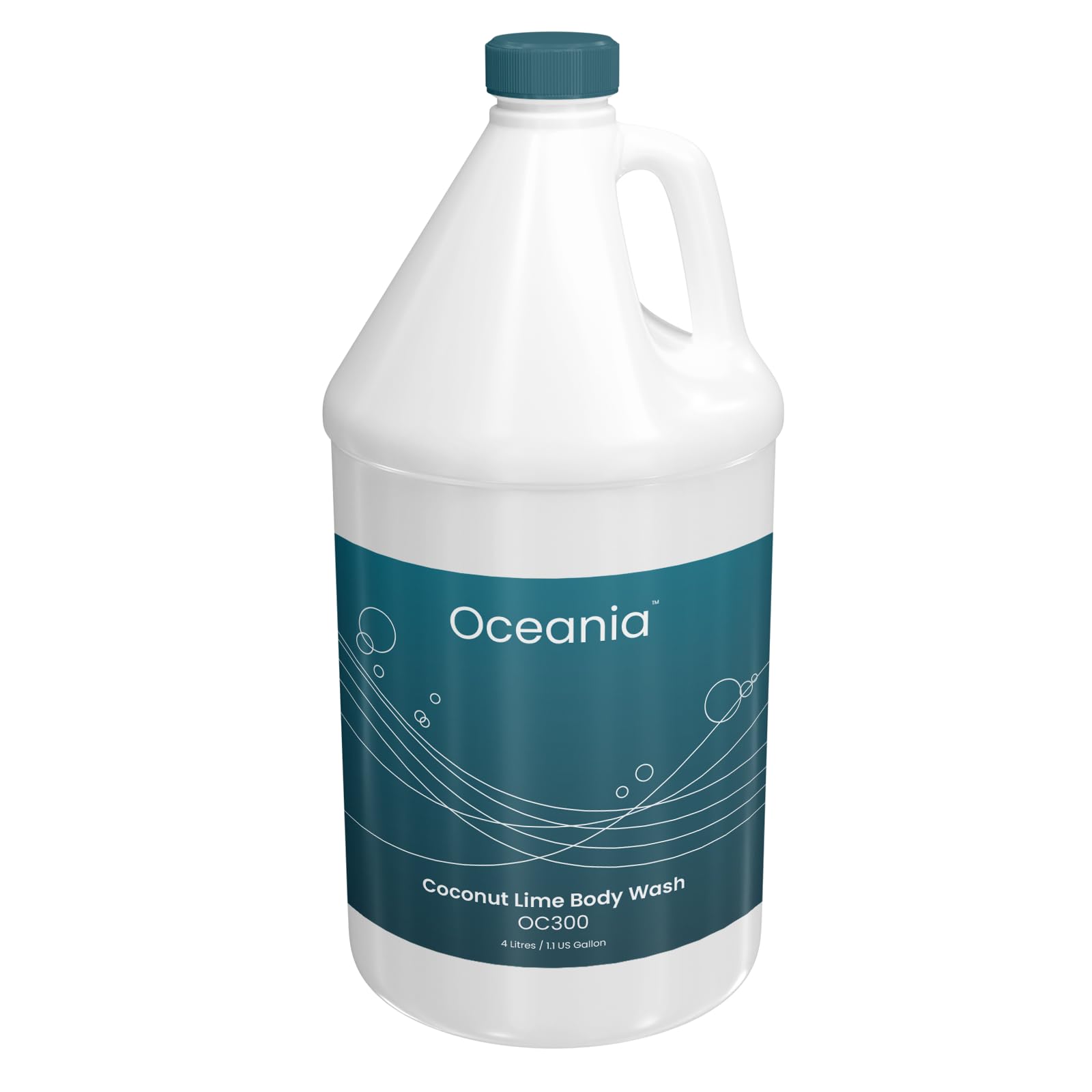 Coconut Lime Gallon Body Wash front view for gym and hotel use, luxurious lather.