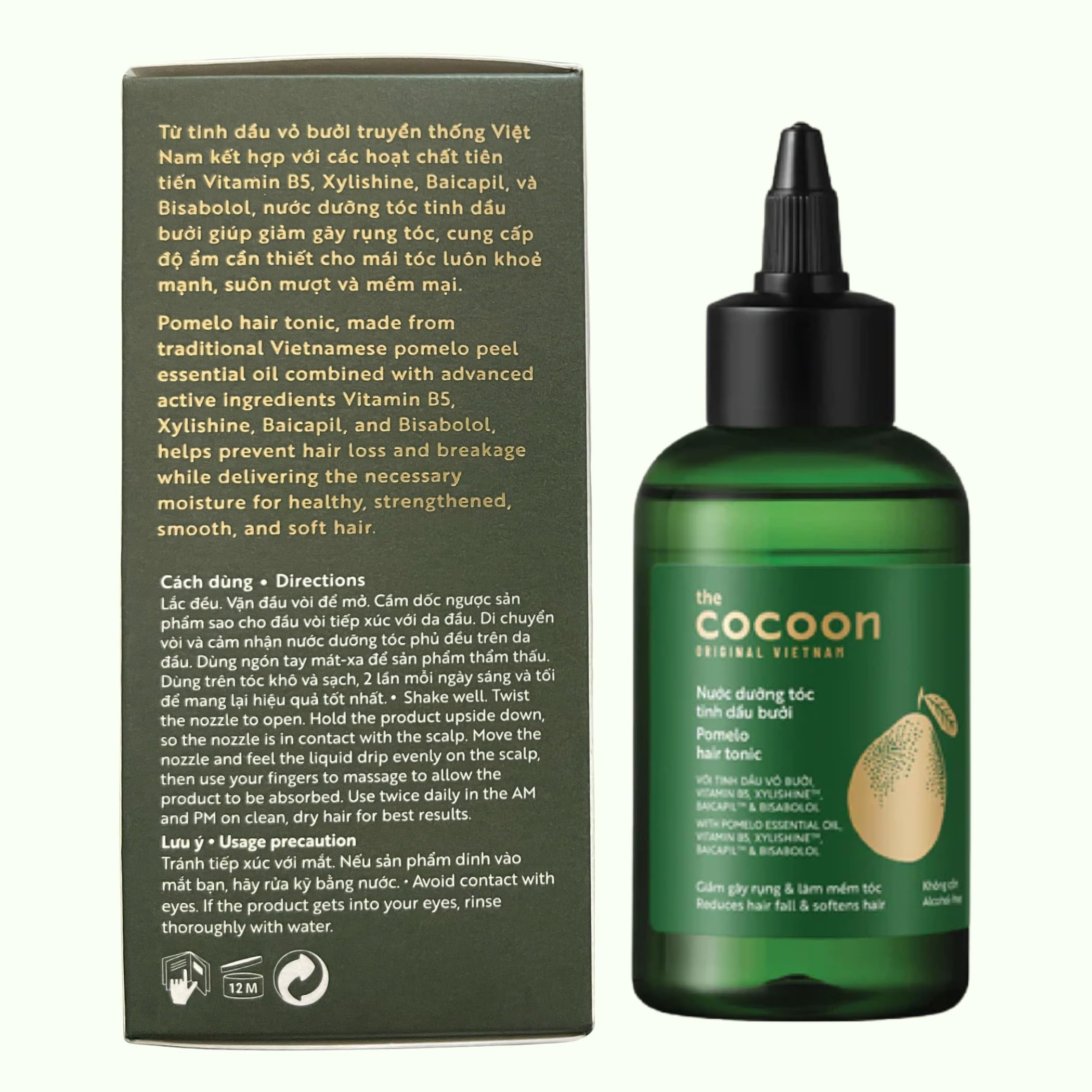 Hair density and appearance enhanced with gentle, non-sticky formula.