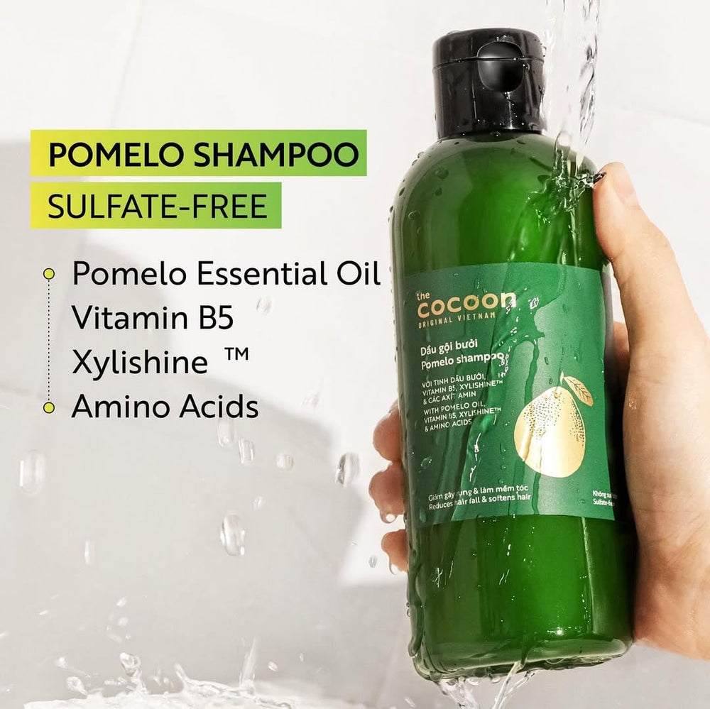 CocoonOriginal packaging detail label highlights natural pomelo ingredients.