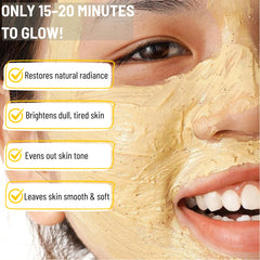 CocoonOriginal turmeric face mask jar displays smooth texture and rich formula.