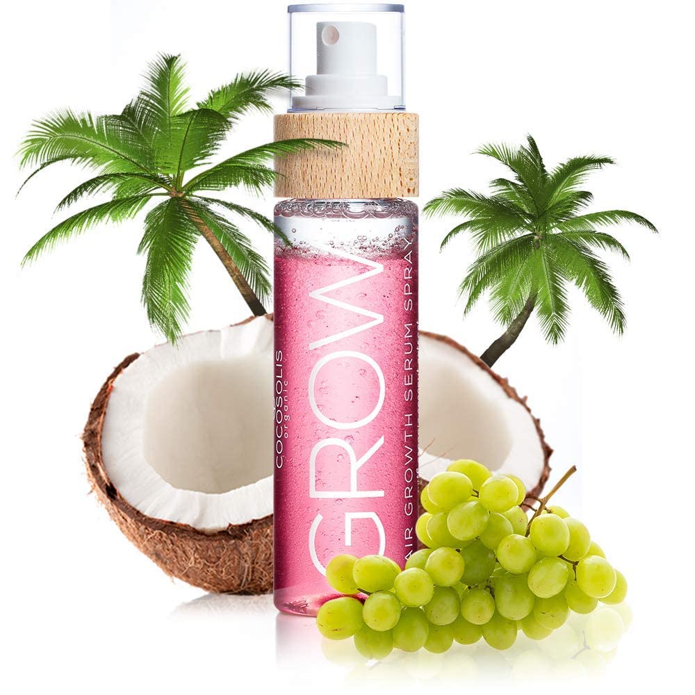 COCOSOLIS GROW bottle with fine mist for easy daily scalp application