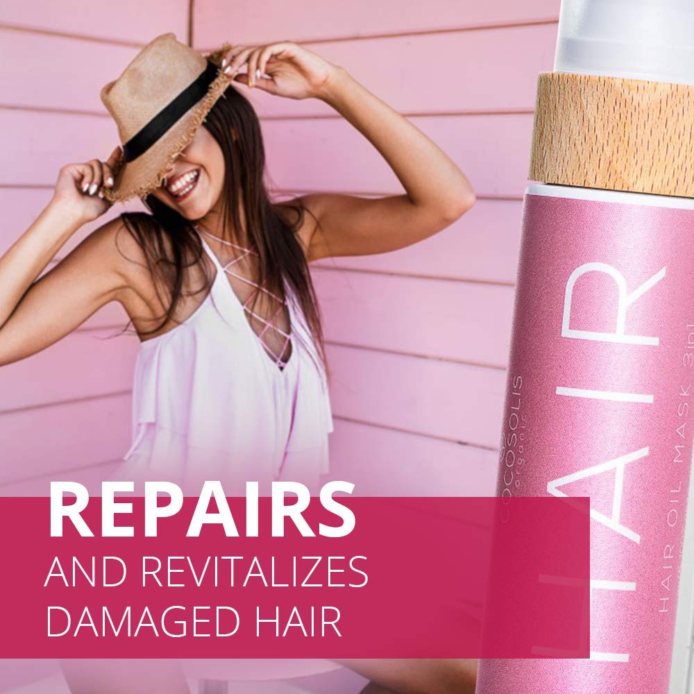 COCOSOLIS Hair Oil Mask 3in1 scalp nourishment supports balanced hair health.