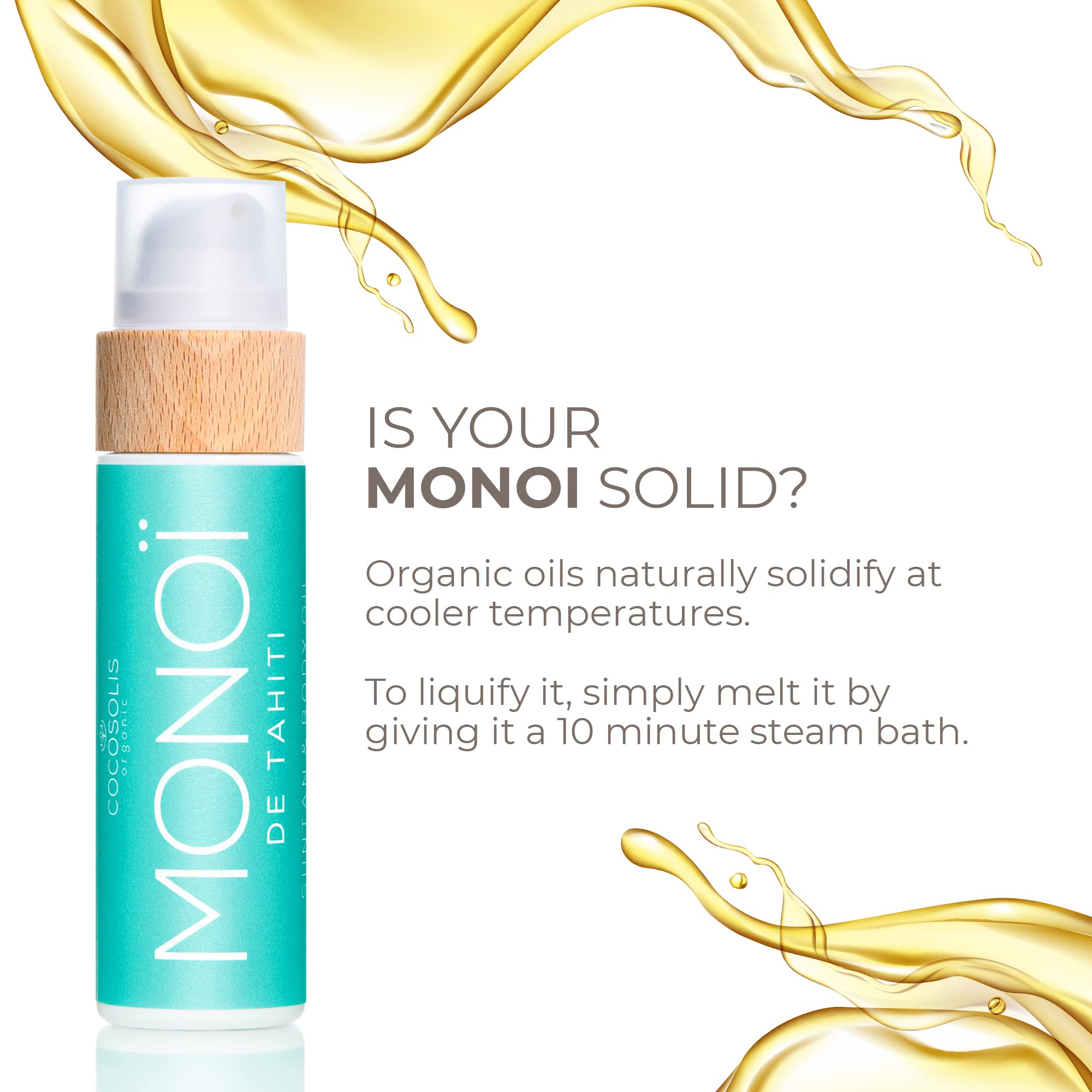 COCOSOLIS MONOI nourishing glow suggests healthy tan potential