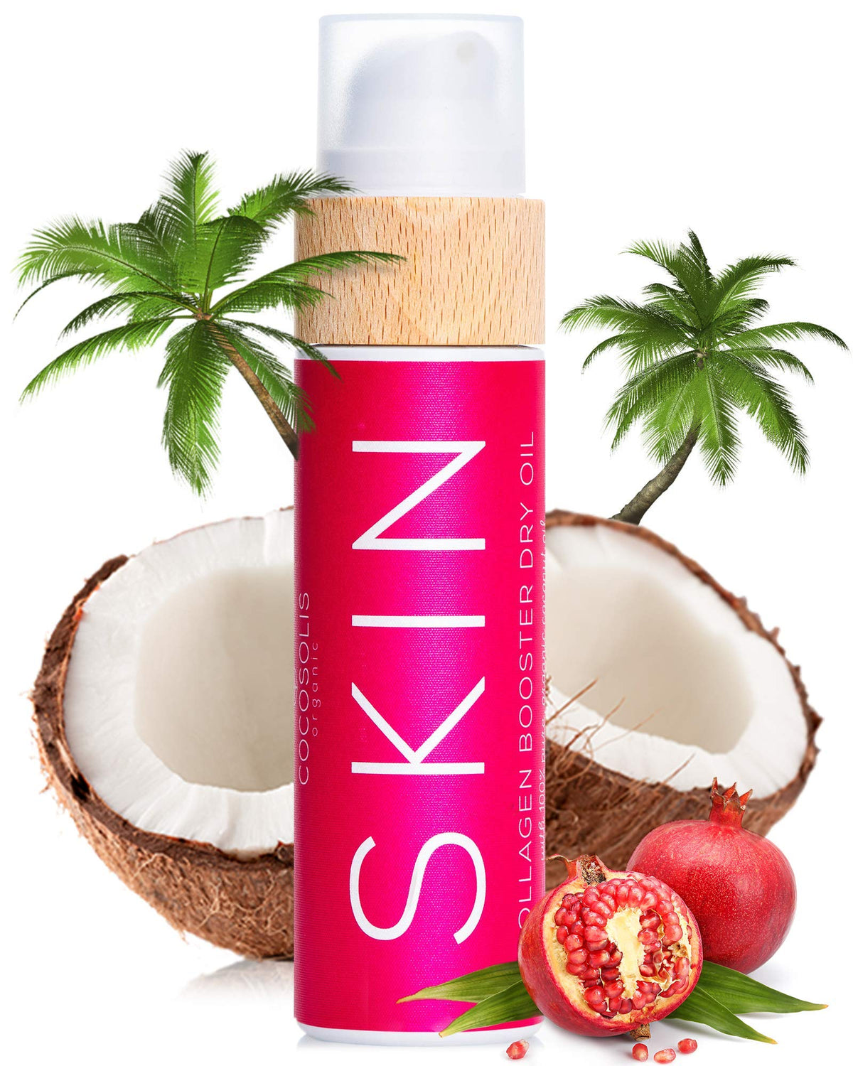 COCOSOLIS Skin Collagen Booster Bio Oil bottle close-up nourishes and hydrates skin