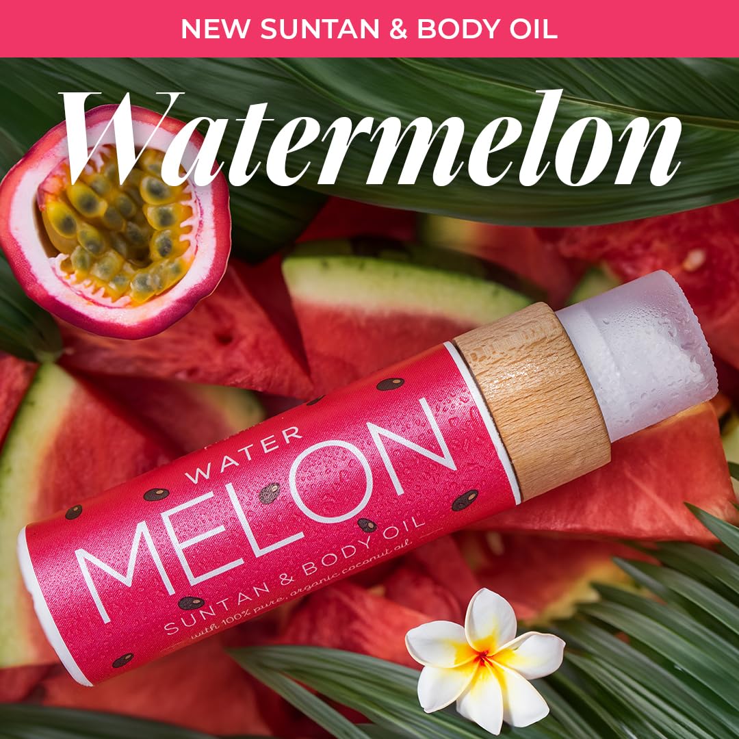 COCOSOLIS Watermelon face and body application demonstrates versatile skincare.