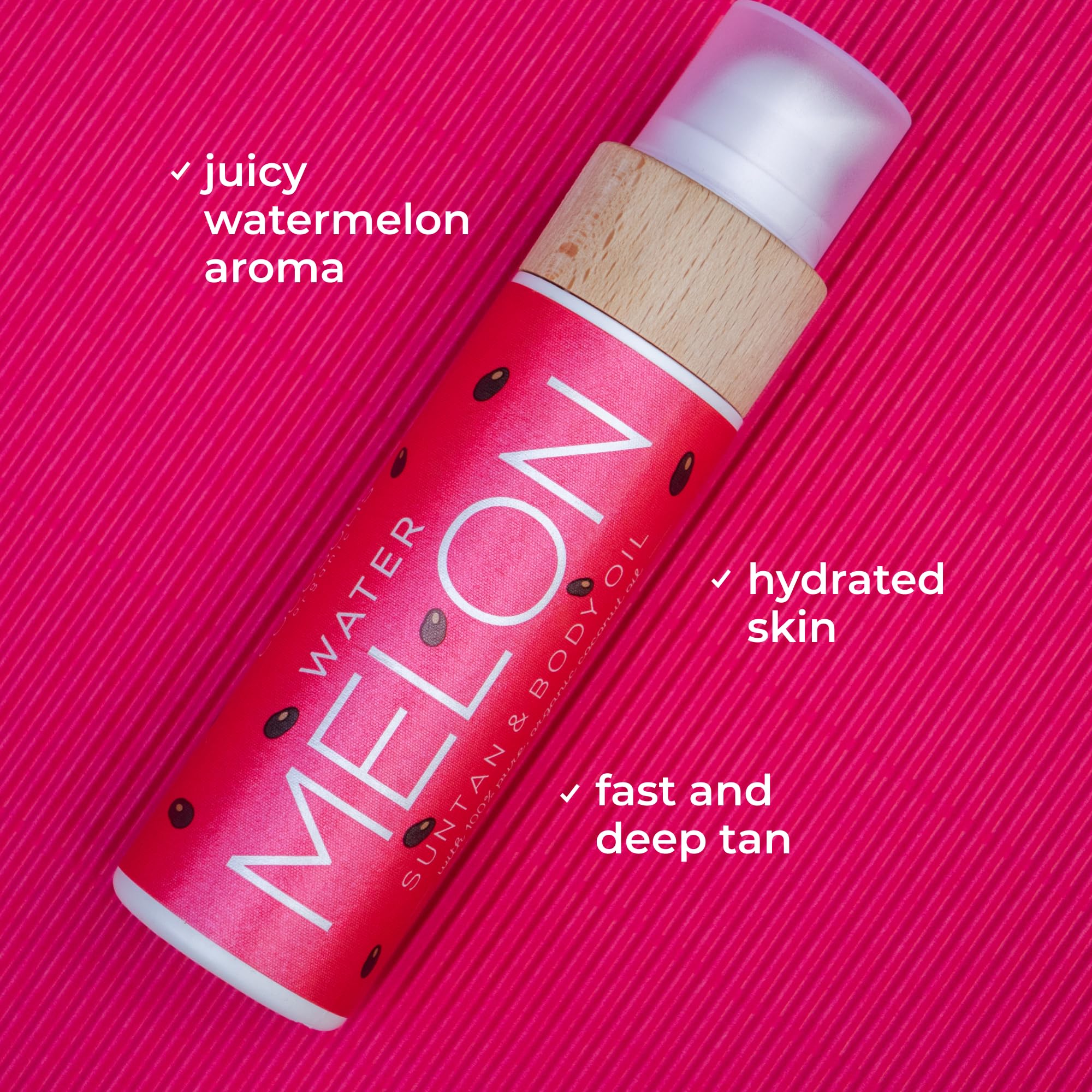 COCOSOLIS Watermelon fine fragrance scent enhances the tanning ritual.