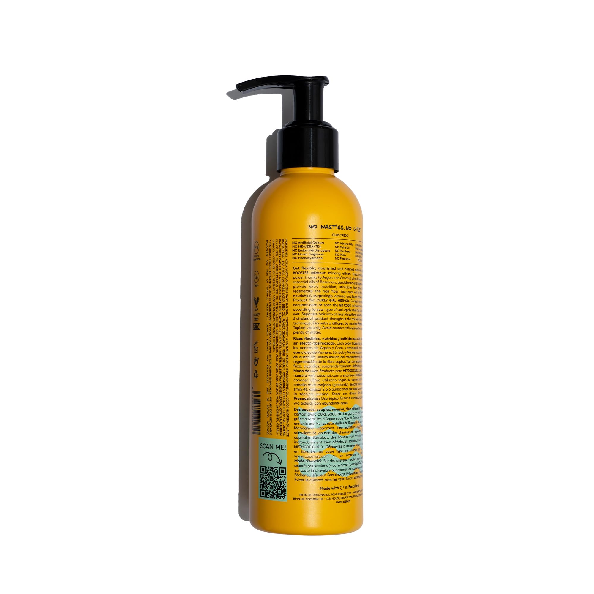 Application motion demonstrates even distribution of gel through curls