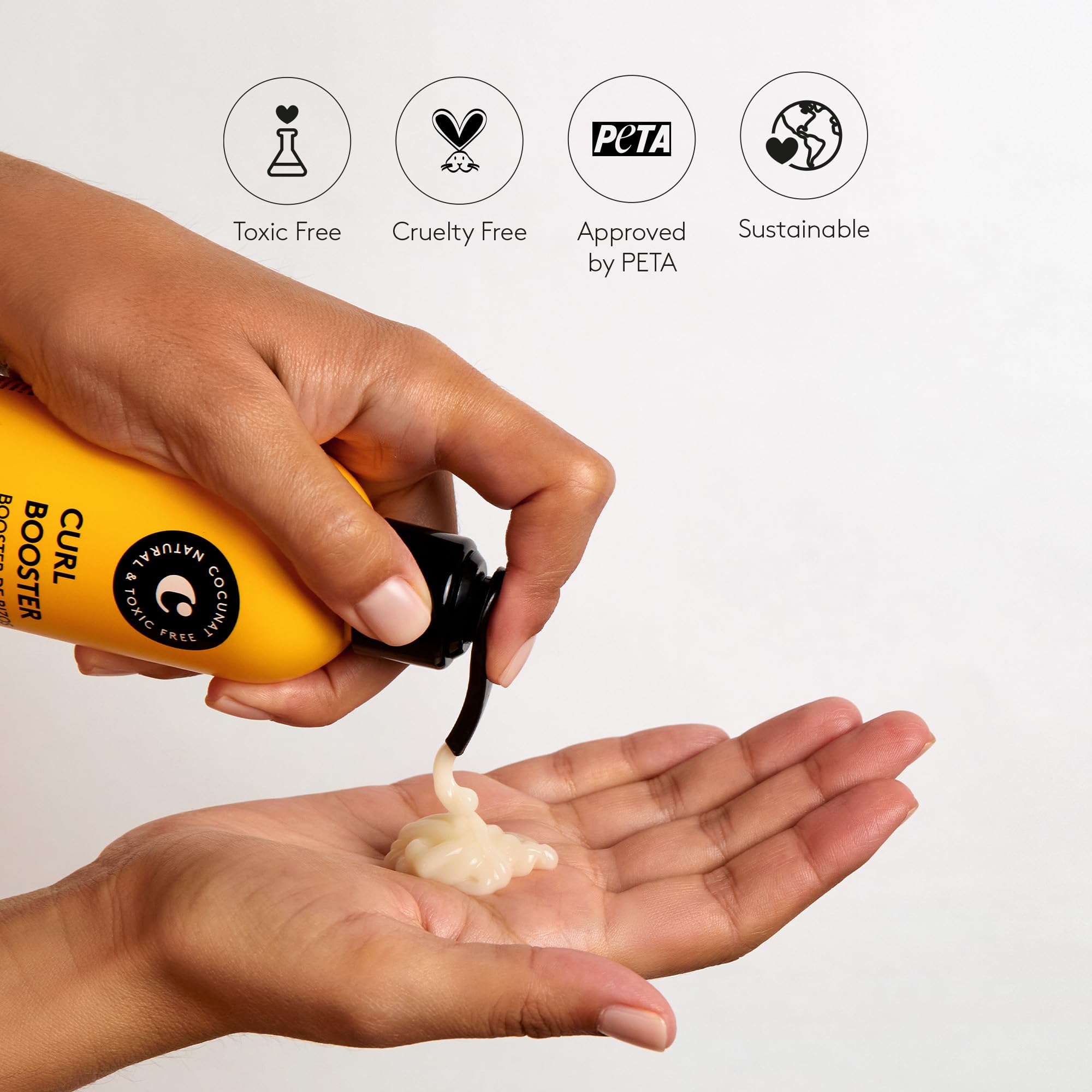 Silicone-free label signals safe gentle care for curls