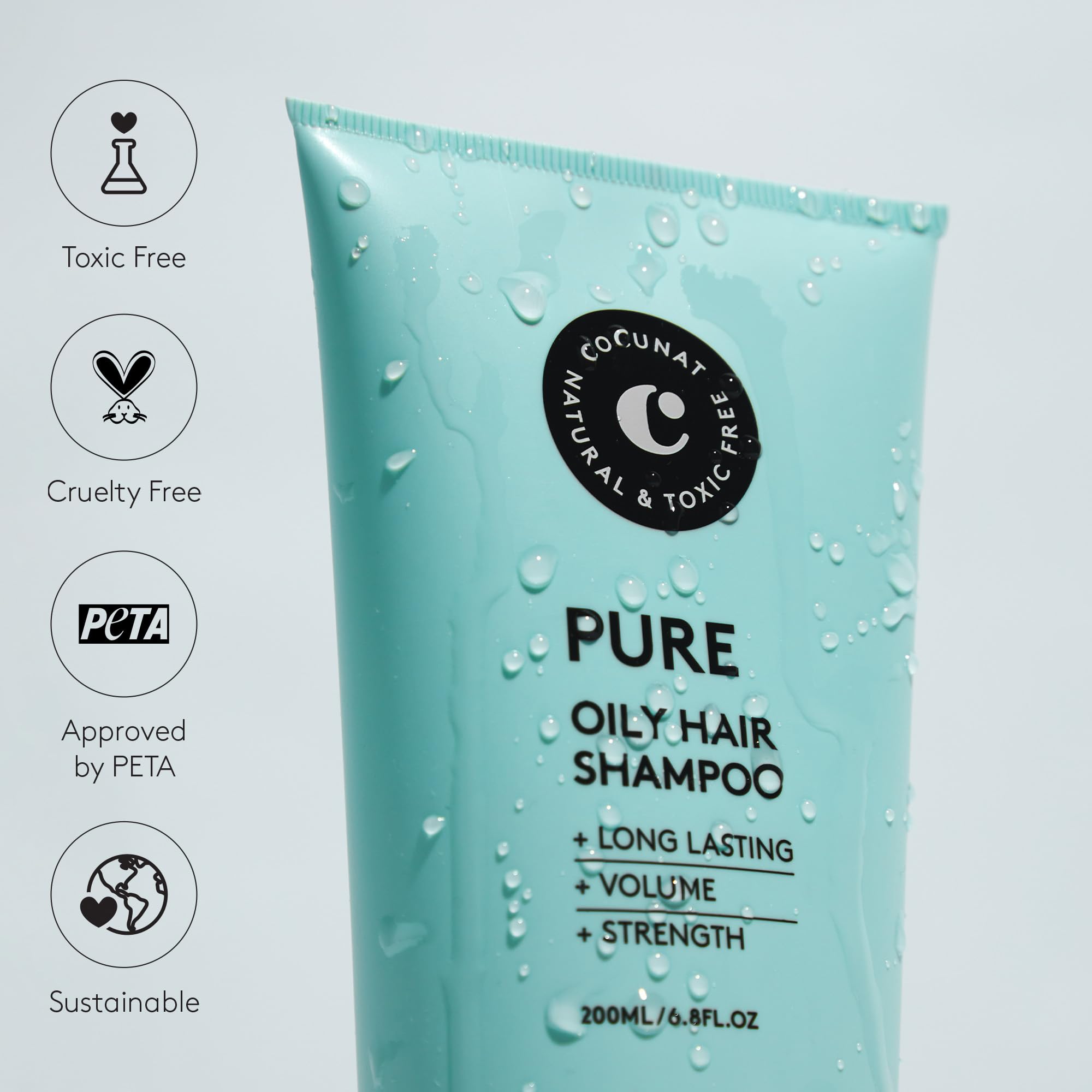 COCUNAT Pure Shampoo delivers stronger, voluminous hair without weighing down