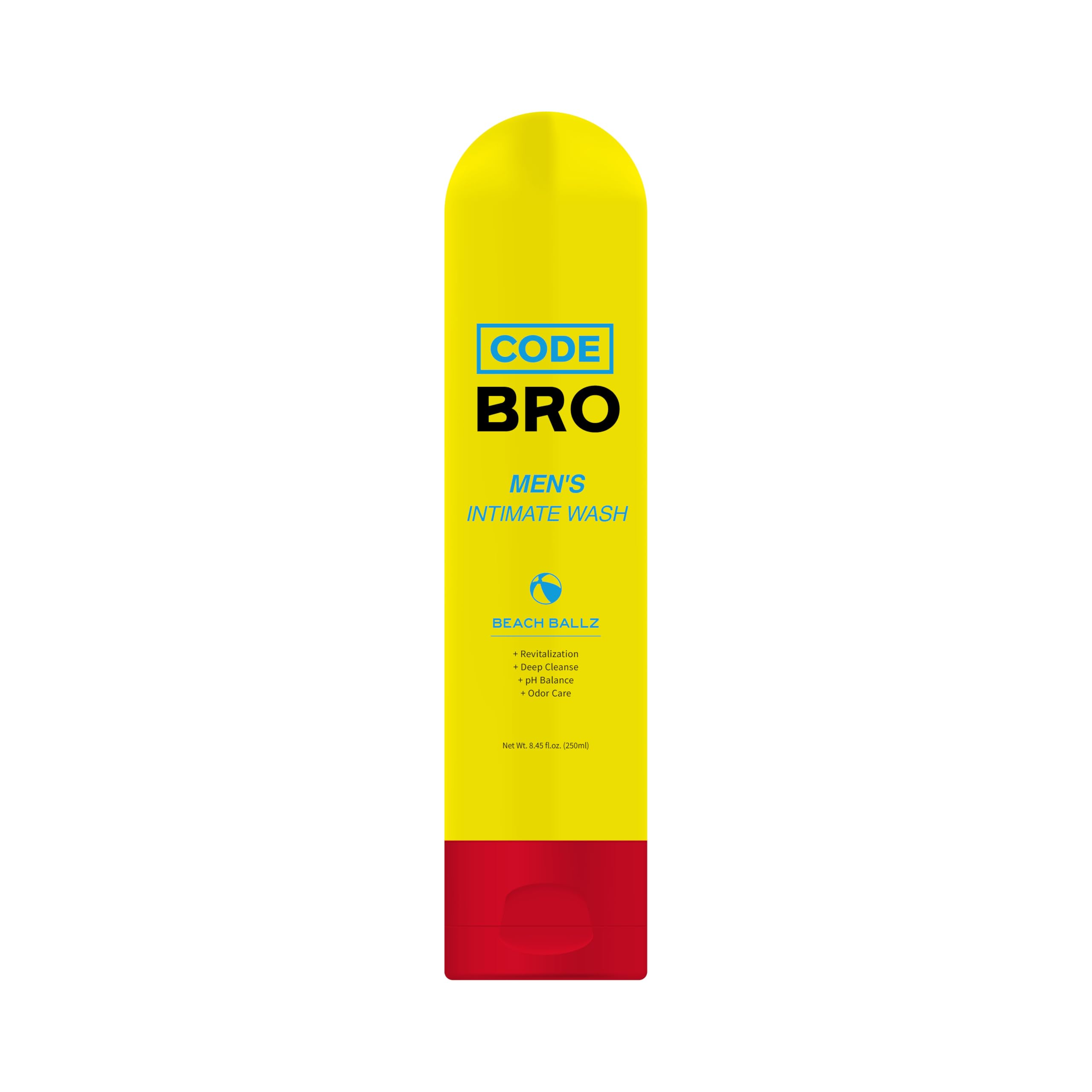 Code Bro Beach Ballz bottle pour illustrating refreshing cleanse and cool sensation.