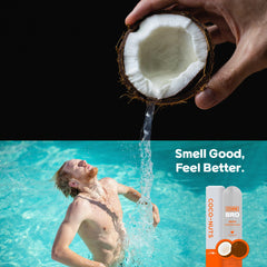 Close-up of Coco-Nuts wash lather during a refreshing shower.