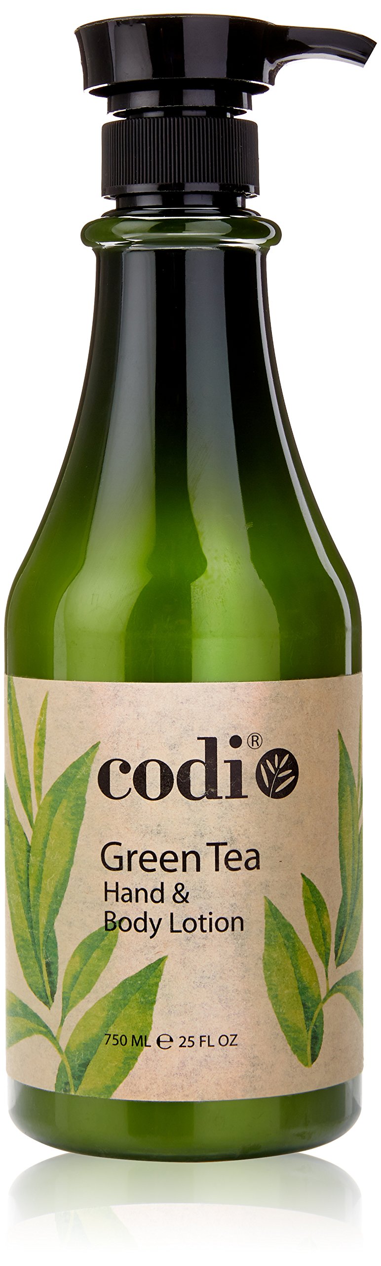 CODi hand and body lotion with green tea scent for nourished, soft skin