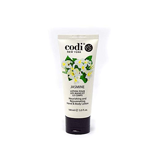 Codi Jasmine Lotion elegant packaging enhances bathroom décor.