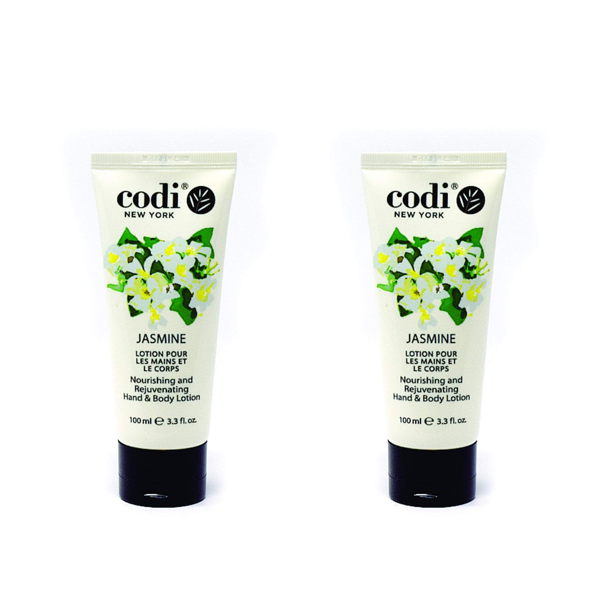 Codi Jasmine Lotion ingredients label highlights nourishing components.
