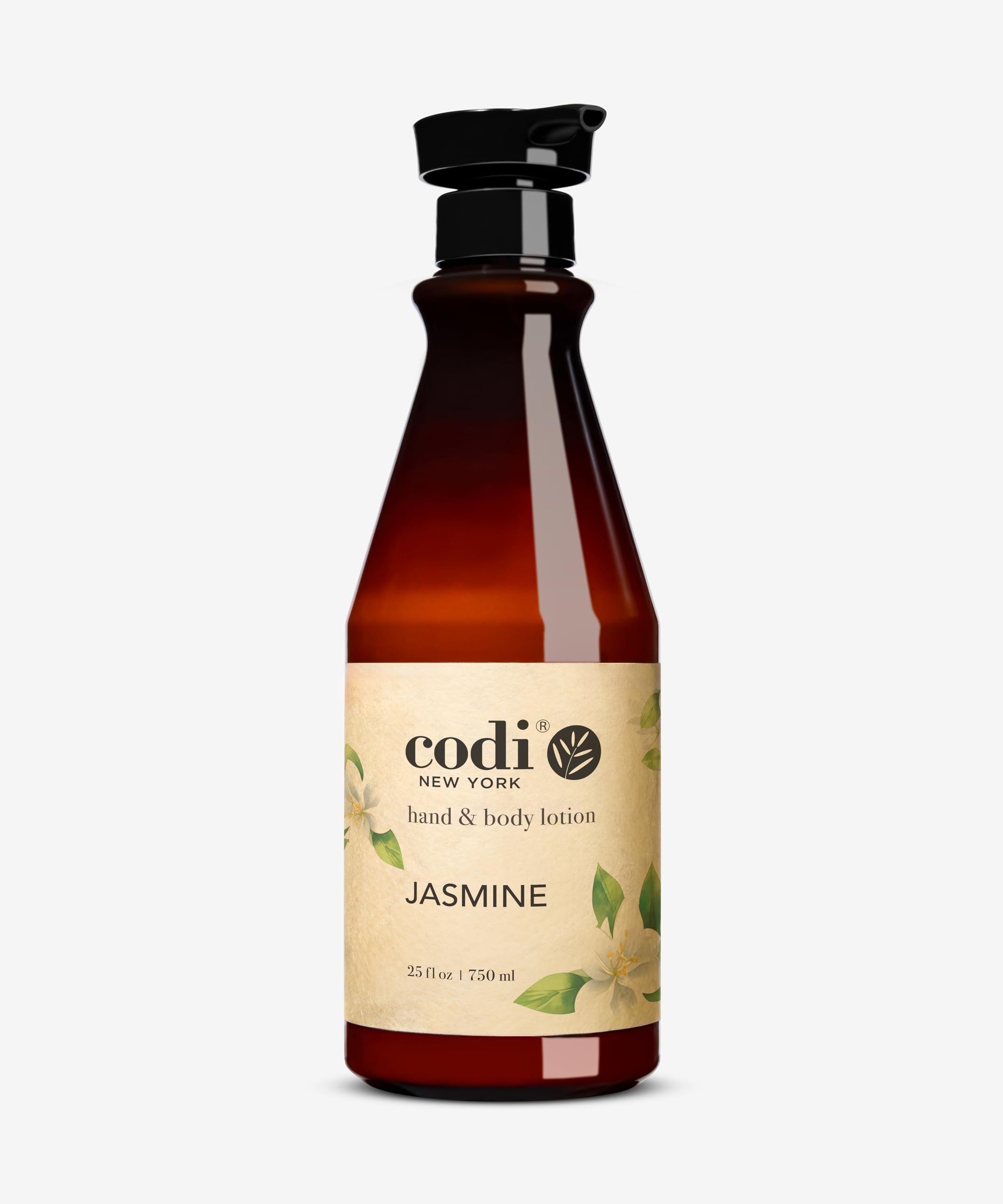 Codi N Codi Jasmine hand and body lotion bottle provides daily hydration and soft skin.
